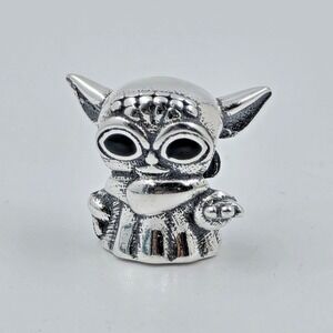 Pandora Star Wars Grogu The Child Charm - Green Enamel Sterling Silver - NWT